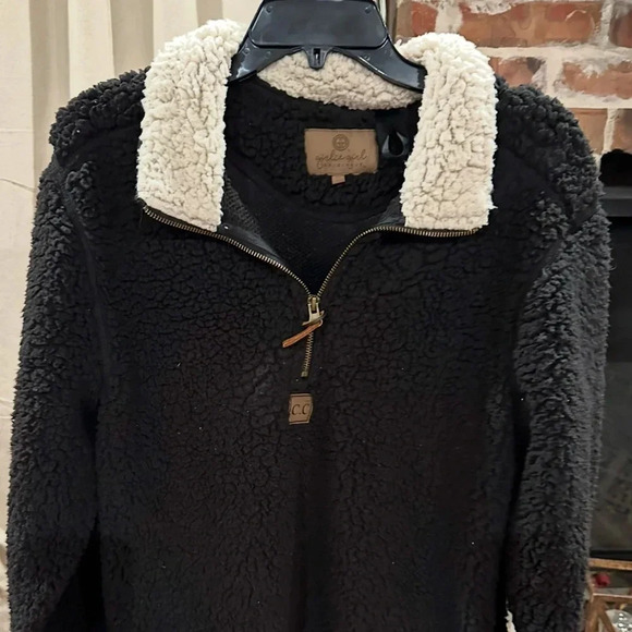 C.C Jackets & Blazers - Women’s CC Sherpa 1/2 zip pull over